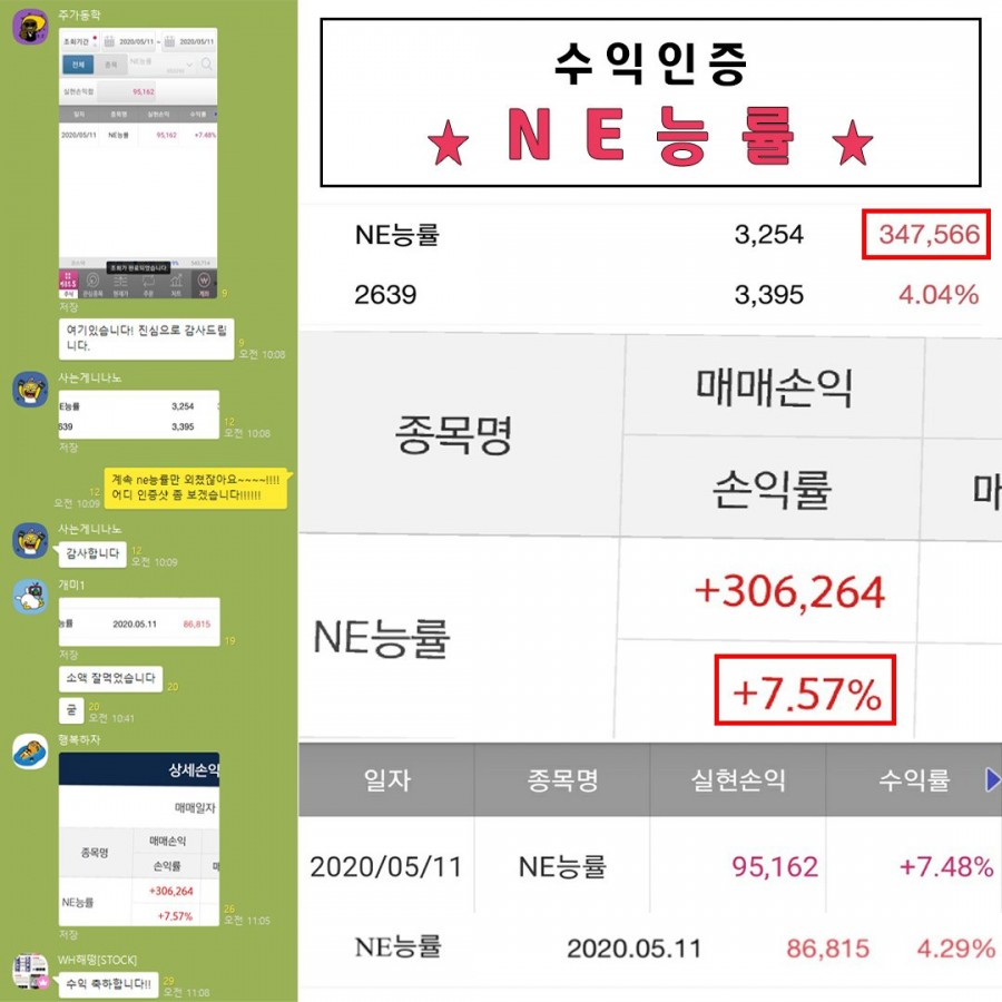 NE능률 수익인증 > 수익후기 | WH투자연구소